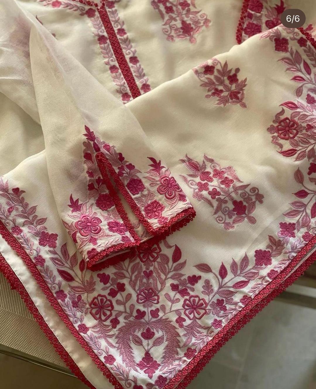 2 Pcs Stitched Khaadi Net Embroidered