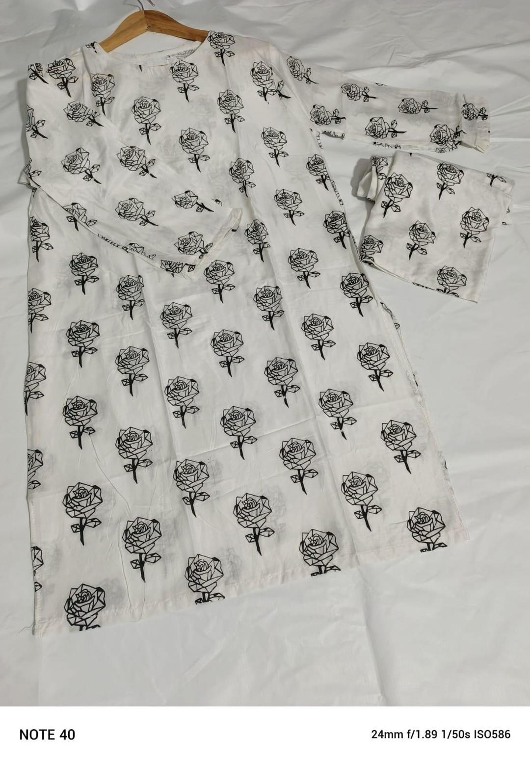 2 Pcs Stitched Linen Printed