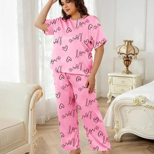 2 Pcs Cotton Jersey Night Suit