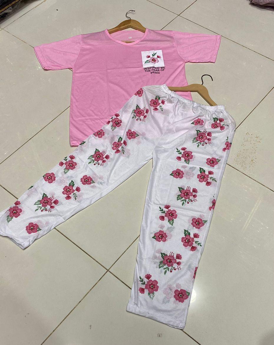 2Pc Cotton Jersey Night Suit