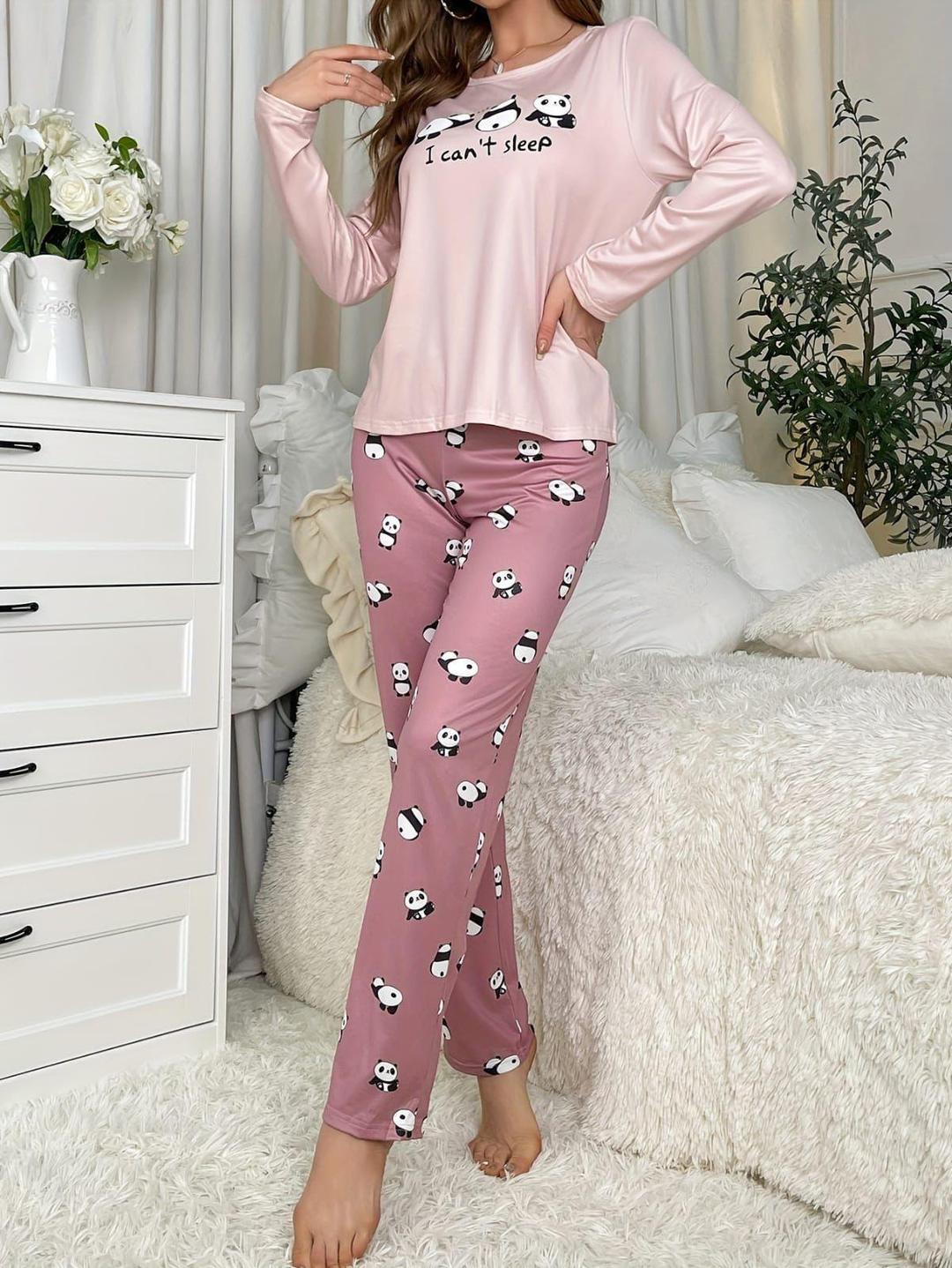 2 Pcs Cotton Jersey Night Suit